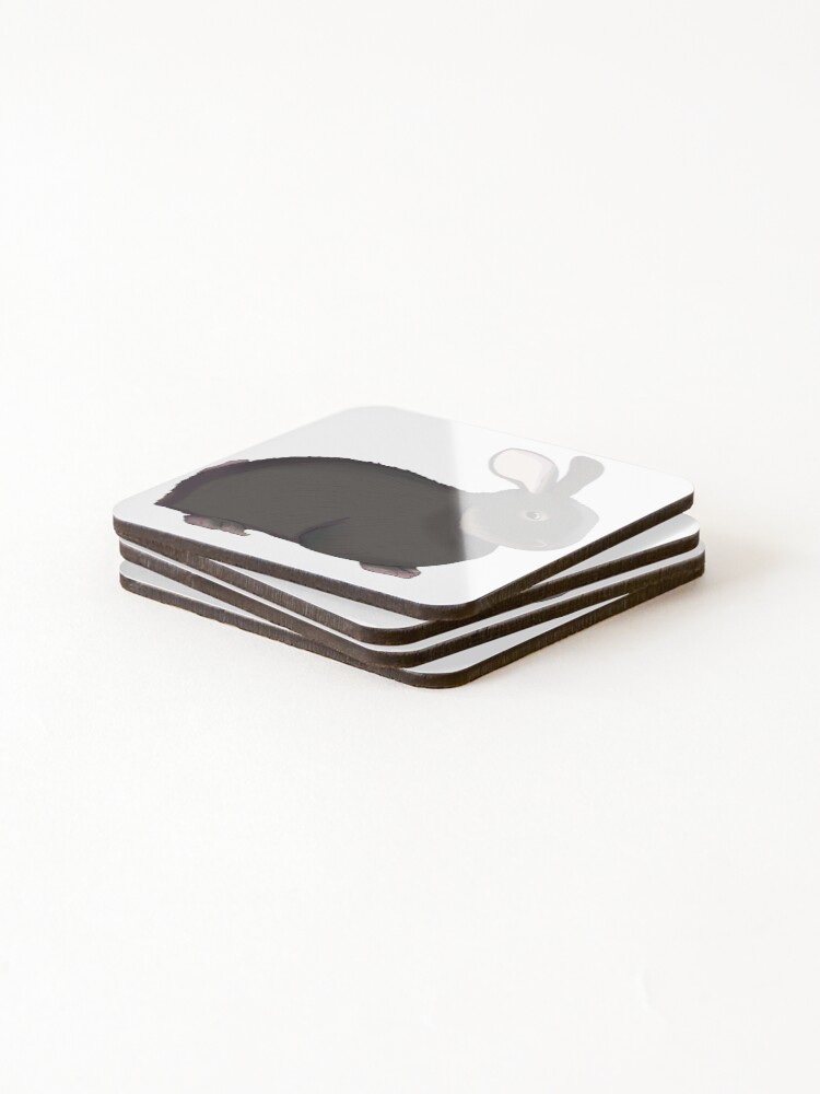 Thumbnail 4 of 5, Coasters (Set of 4), Rabbit - Rabbit designed and sold by Dead-Poule.