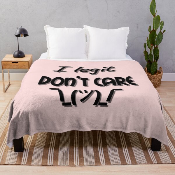 Item preview, 'I legit don't care' slogan designed and sold by Merlyn Morris.