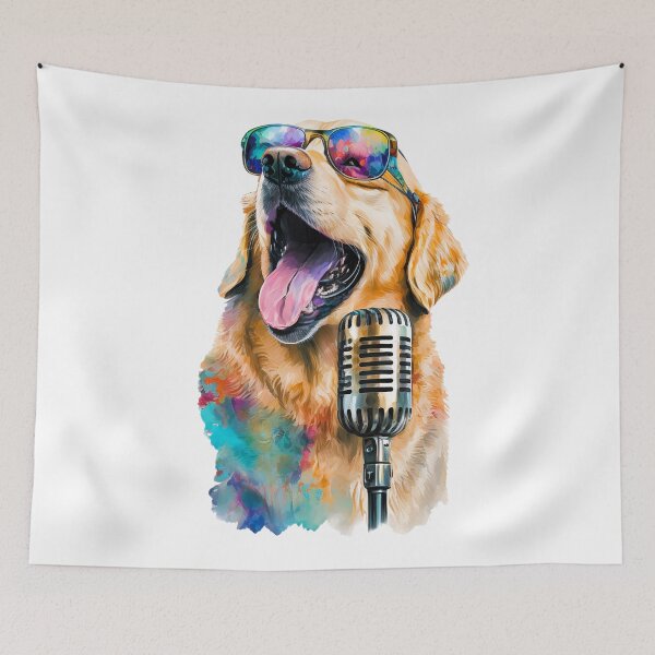 Item preview, Rockstar Dog sings with microphone designed and sold by World-In-Flames.