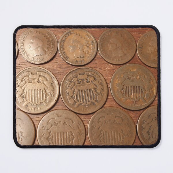 Item preview, 5 Indian Cents & 7 Two Cents designed and sold by coinsxcrochet.