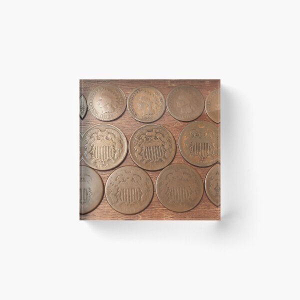 Item preview, 5 Indian Cents & 7 Two Cents designed and sold by coinsxcrochet.