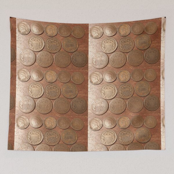 Item preview, 5 Indian Cents & 7 Two Cents designed and sold by coinsxcrochet.
