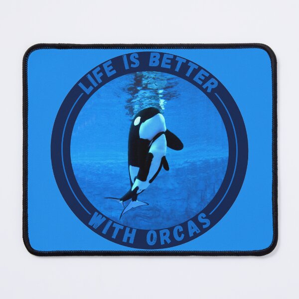 Item preview, Life Is Better With Orcas , new logo design designed and sold by Robo-toons.