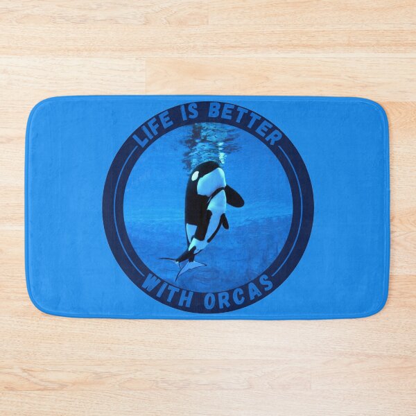 Item preview, Life Is Better With Orcas , new logo design designed and sold by Robo-toons.