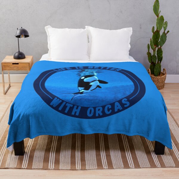Item preview, Life Is Better With Orcas , new logo design designed and sold by Robo-toons.