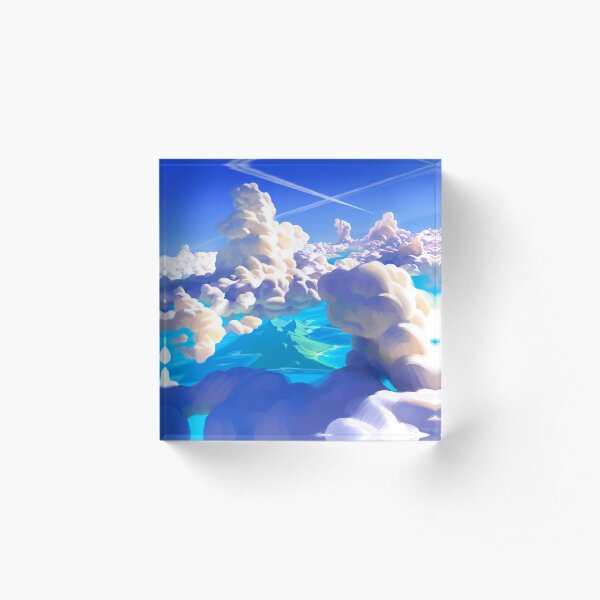 Ocean Clouds Acrylic Block