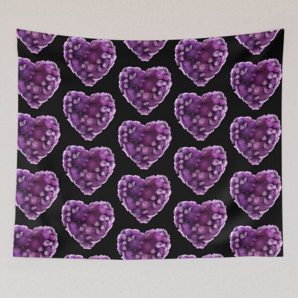 Artikelvorschau, Purple Flowers Bouquet Heart entworfen und verkauft von Digiheart.