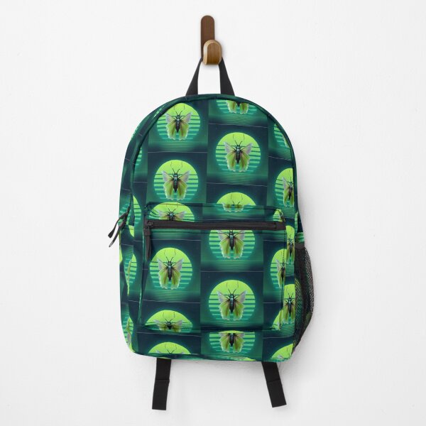 Item preview, Green moth in front of a green moon above the sea at night designed and sold by rockate.
