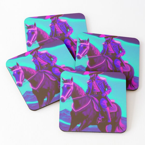 Item preview, Synthwave cowboy designed and sold by RESToRAPTOR.