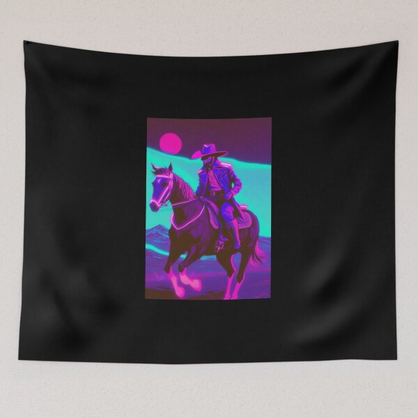 Item preview, Synthwave cowboy designed and sold by RESToRAPTOR.