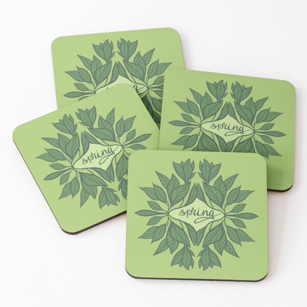 Item preview, Spring Typography Green Leaves Aesthetic designed and sold by Boriana Giormova.