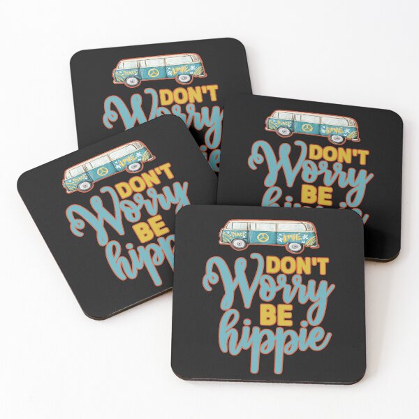 Item preview, Don't Worry Be Hippie Pun Nature Motivation and Encouragement designed and sold by FuddalanDesigns.
