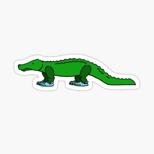 Crocodile wearing crocs 