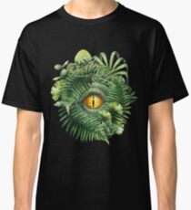 Aquarell Dinosaurier Auge und prähistorische Pflanzen Classic T-Shirt