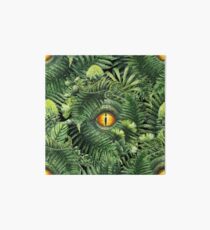 Watercolor dinosaur eye and prehistoric plants Art Board