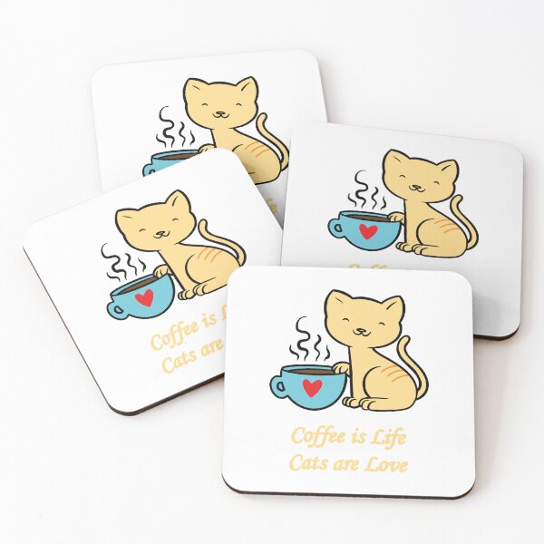 Item preview, Cats and coffee designed and sold by CatandRocknRoll.