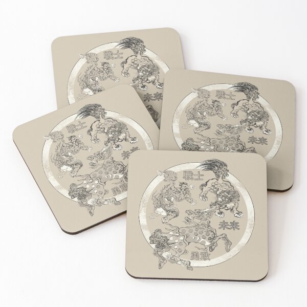 Item preview, Distressed Style Vintage Japanese Mythical Creatures Illustration designed and sold by TrulyEpoque.
