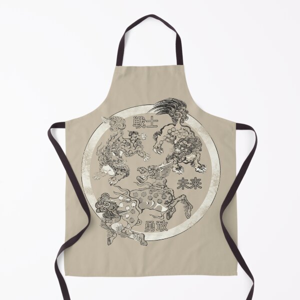 Item preview, Distressed Style Vintage Japanese Mythical Creatures Illustration designed and sold by TrulyEpoque.