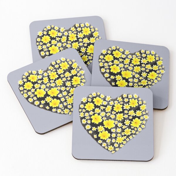Item preview, Yellow Flowers Heart designed and sold by Digiheart.