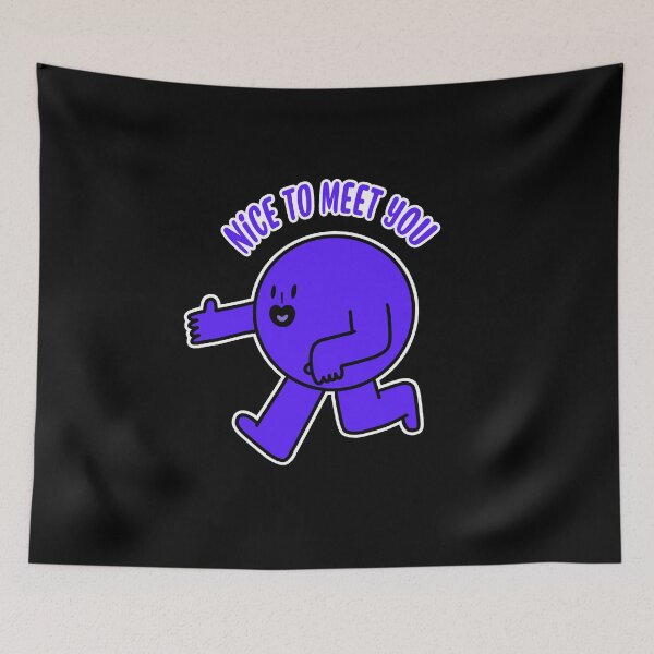 Item preview, Greetings: A Friendly Handshake - Purple Blue designed and sold by MalaloStudio.