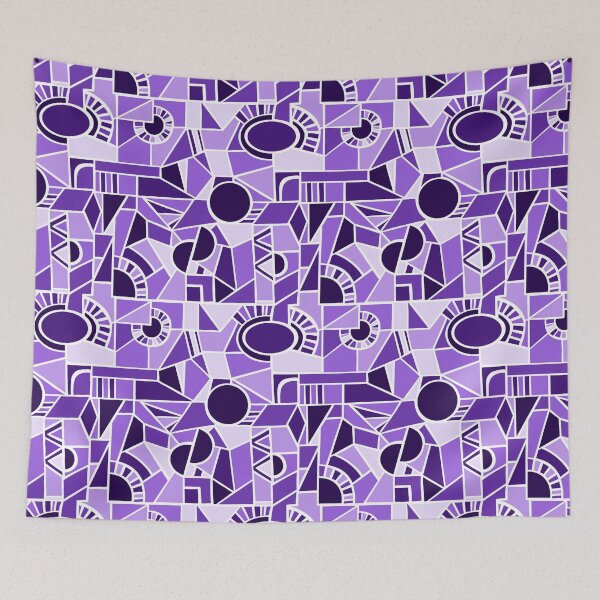 Artikelvorschau, Purple Quirky Shaped Geometric Patterns entworfen und verkauft von SemDesigns1.