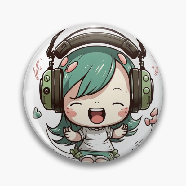 Item preview, Kawaii Wearing Headphones designed and sold by AdrianShirt.