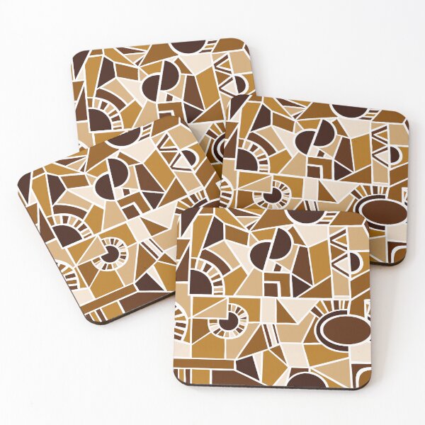Artikelvorschau, Brown Quirky Shaped Geometric Patterns entworfen und verkauft von SemDesigns1.