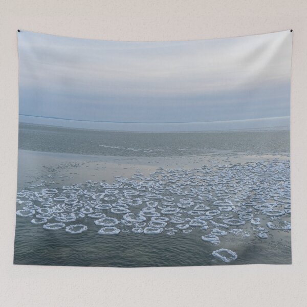 Item preview, The Coolest Lily Pad Ice - Wintry Lake Erie from Crystal Beach Waterfront designed and sold by Georgia Mizuleva.