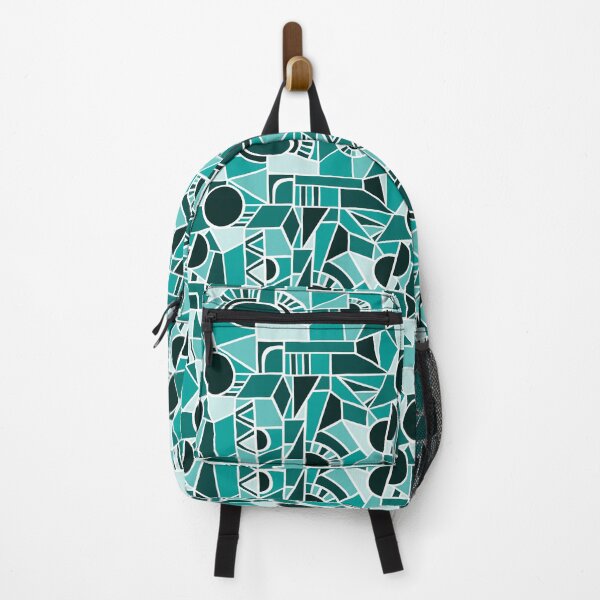 Artikelvorschau, Peacock Green Quirky Shaped Geometric Patterns entworfen und verkauft von SemDesigns1.