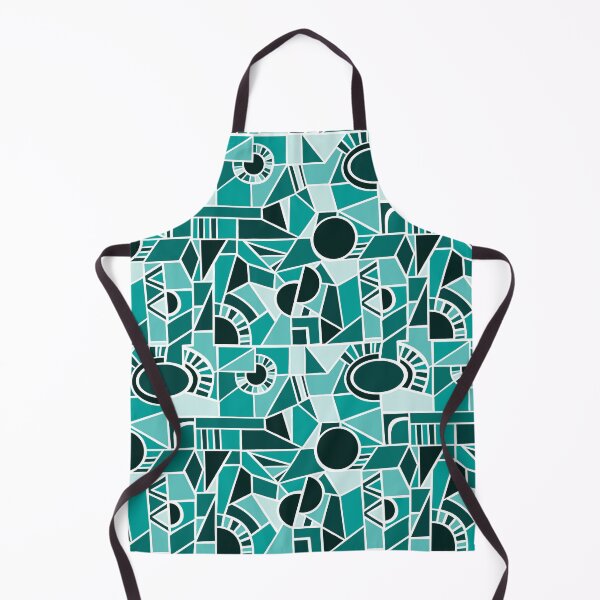 Artikelvorschau, Peacock Green Quirky Shaped Geometric Patterns entworfen und verkauft von SemDesigns1.