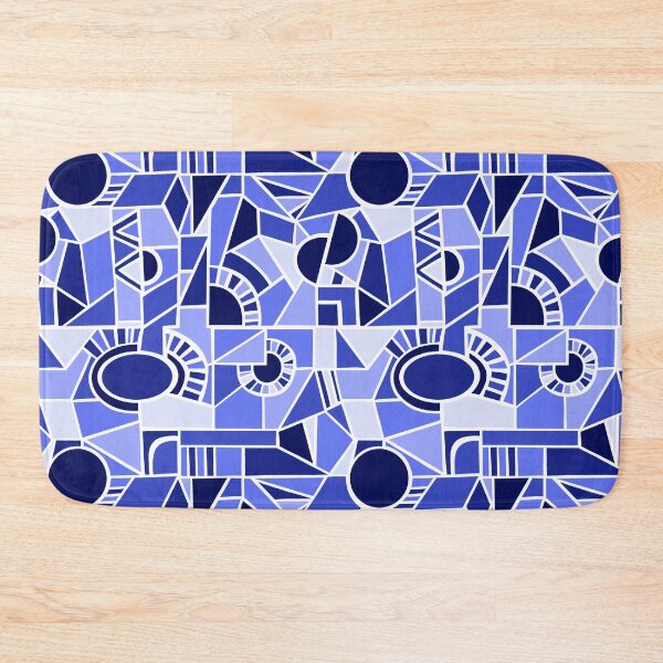 Artikelvorschau, Blue Quirky Shaped Geometric Patterns entworfen und verkauft von SemDesigns1.