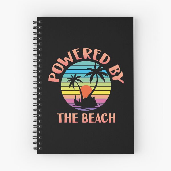 Item preview, Impulsado por la playa, con un colorido fondo circular de estilo retro y una hermosa puesta de sol con la silueta de dos palmeras designed and sold by Martapp.