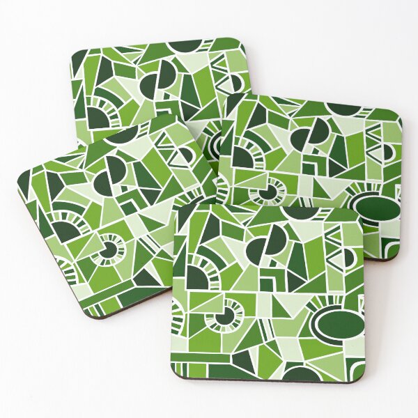Artikelvorschau, Green Quirky Shaped Geometric Patterns entworfen und verkauft von SemDesigns1.