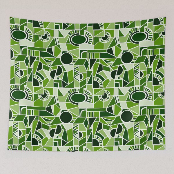 Artikelvorschau, Green Quirky Shaped Geometric Patterns entworfen und verkauft von SemDesigns1.