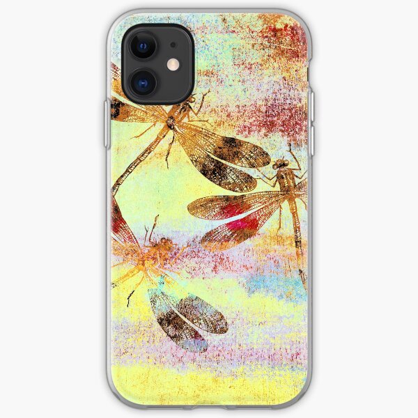 Mauritius Vintage Dragonflies Colours S iPhone Soft Case