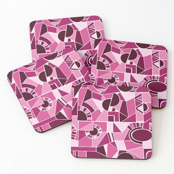 Artikelvorschau, Pink Quirky Shaped Geometric Patterns entworfen und verkauft von SemDesigns1.