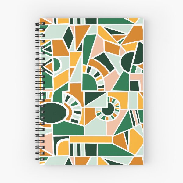Item preview, Autumn - Green, Orange and Yellow Quirky Shaped Geometric Patterns designed and sold by SemDesigns1.