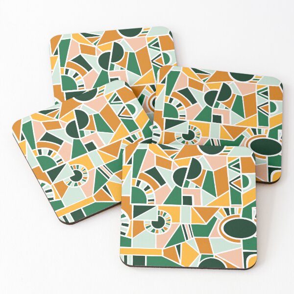 Artikelvorschau, Autumn - Green, Orange and Yellow Quirky Shaped Geometric Patterns entworfen und verkauft von SemDesigns1.