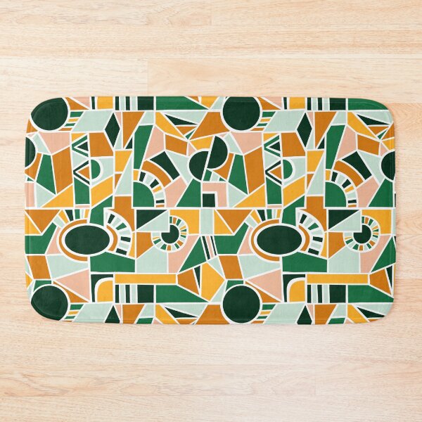 Artikelvorschau, Autumn - Green, Orange and Yellow Quirky Shaped Geometric Patterns entworfen und verkauft von SemDesigns1.
