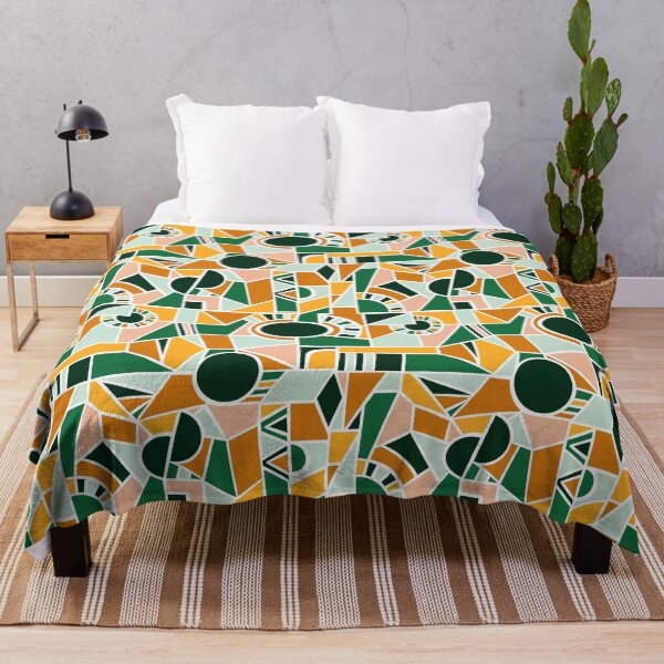 Artikelvorschau, Autumn - Green, Orange and Yellow Quirky Shaped Geometric Patterns entworfen und verkauft von SemDesigns1.