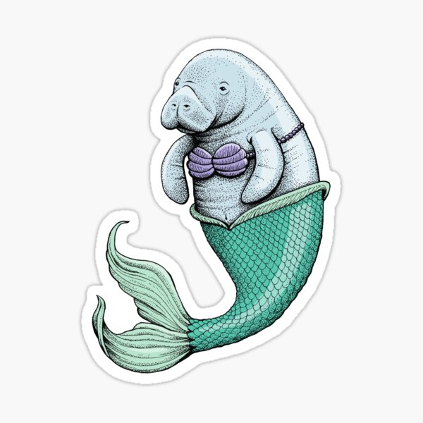 Ocean Animals Stickers, Manatee Sticker, Seahorse Sticker, Stingray  Sticker, Cute Animal Stickers, Vinyl Sticker, Laptop Sticker