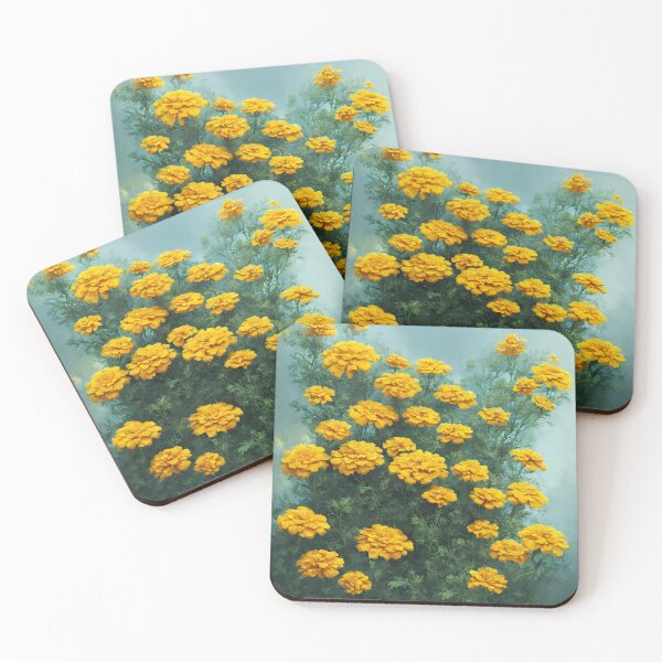 Item preview, Patch of October Marigolds designed and sold by FamiliarPufferfish.