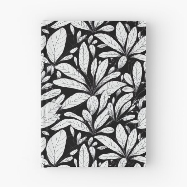 Aperçu de l'œuvre Feuilles Illustration abstraite en noir et blanc créée et vendue par lisaschaetzle.
