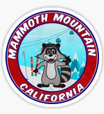 Skiing Mammoth Mountain California Ski Vintage Laptop Sticker