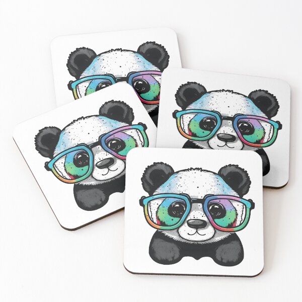 Item preview, Super Cute Panda with Glasses - Kawaii Cartoon Panda Bear designed and sold by JoshiexJames.