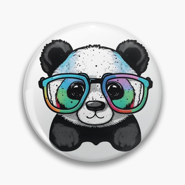 Item preview, Super Cute Panda with Glasses - Kawaii Cartoon Panda Bear designed and sold by JoshiexJames.
