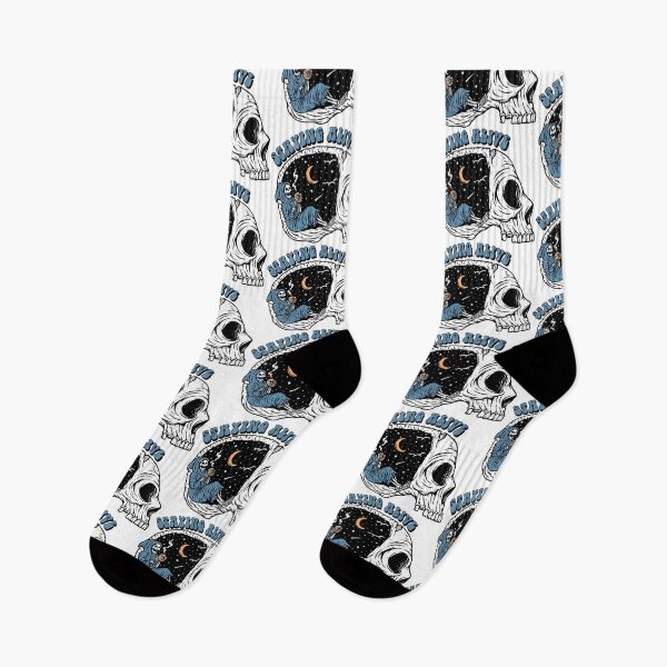 Item preview, Staying Alive, Retro Skeleton Taking a Coffee Break Under the Moonlight designed and sold by printify.