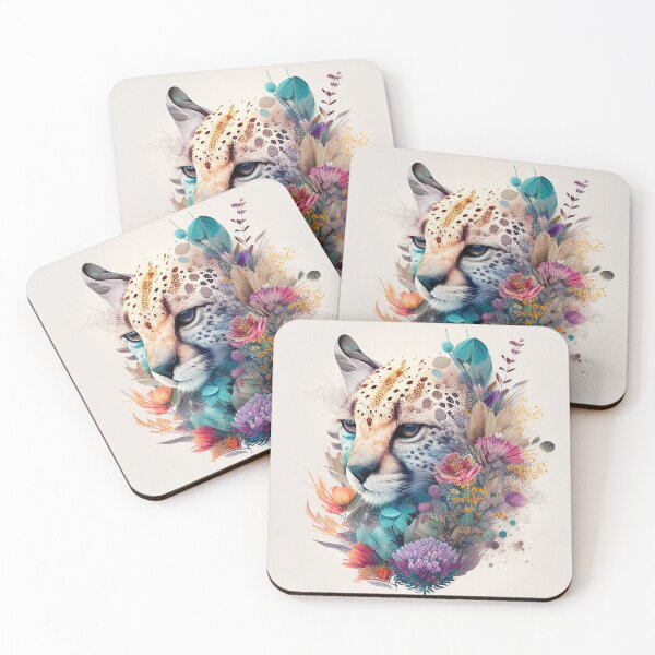Artikelvorschau, Wilde Leopardenkatze in Blumen entworfen und verkauft von My-Magic-World.