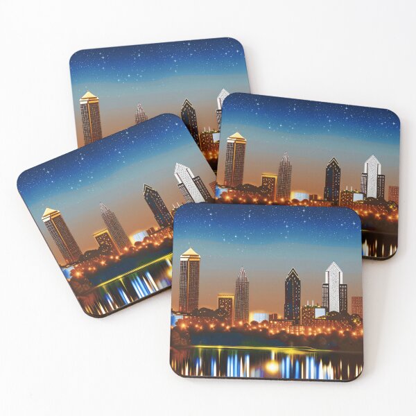 Item preview, Atlanta Skyline by Night with Reflections designed and sold by Marymarice.