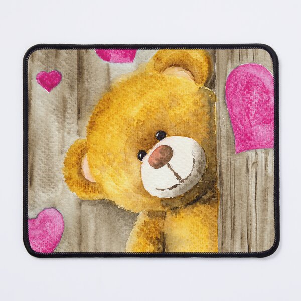 Item preview, Copy of Teddy bear with pink hearts designed and sold by MaryWatercolor.